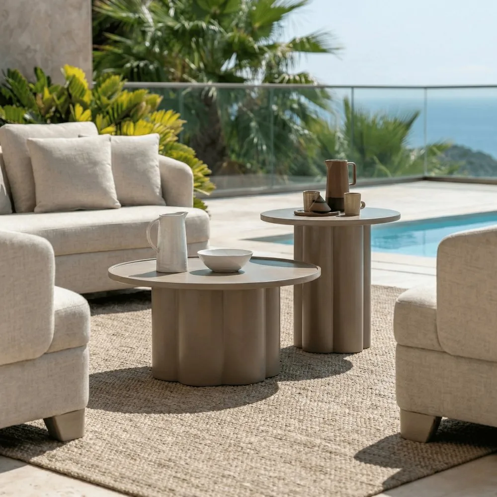 Mesa baja de exterior Taupe de la línea Brera Exterior